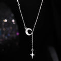 Damen Halskette mit Mond- und Sternanhänger Shop Nory