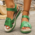 Damen Komfortable Wedge-Sandaletten mit dekorativem Schleifen-Design und rutschfester Sohle