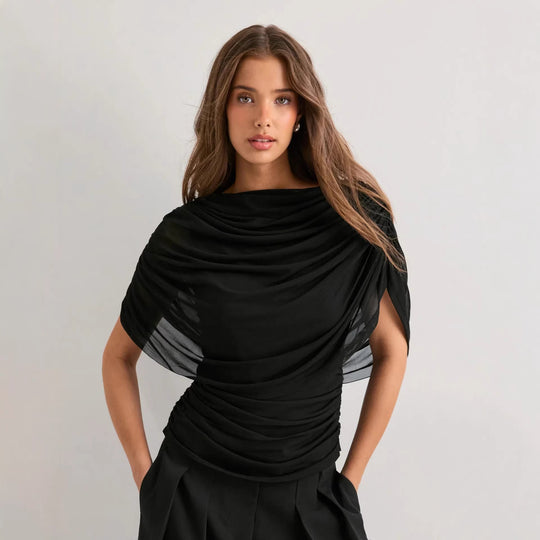 Damen stilvolles Drapiertop