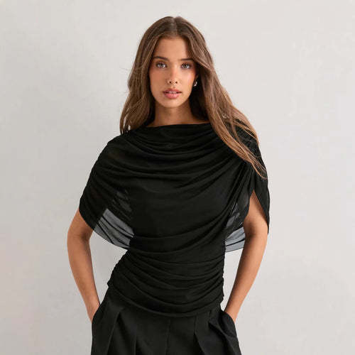 Damen stilvolles Drapiertop