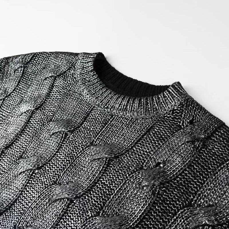 Damen Oversize-Zopfstrickpullover mit Rundhals Shop Nory