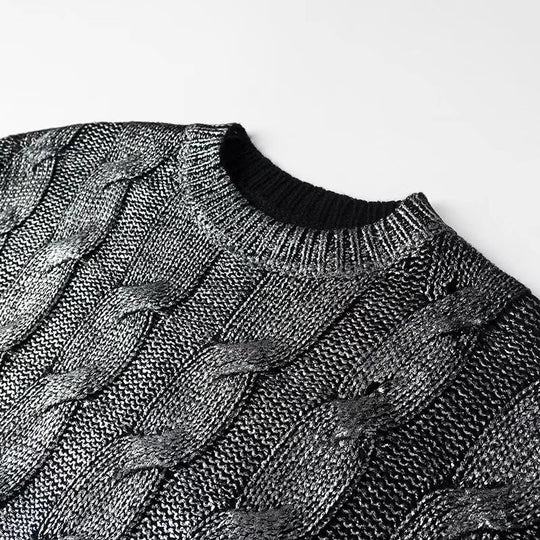 Damen Oversize-Zopfstrickpullover mit Rundhals Shop Nory