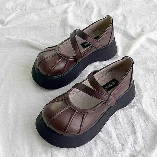 Damen Bequeme Plateauschuhe mit verstellbarem Riemen und stützendem Fußbett Shopnory