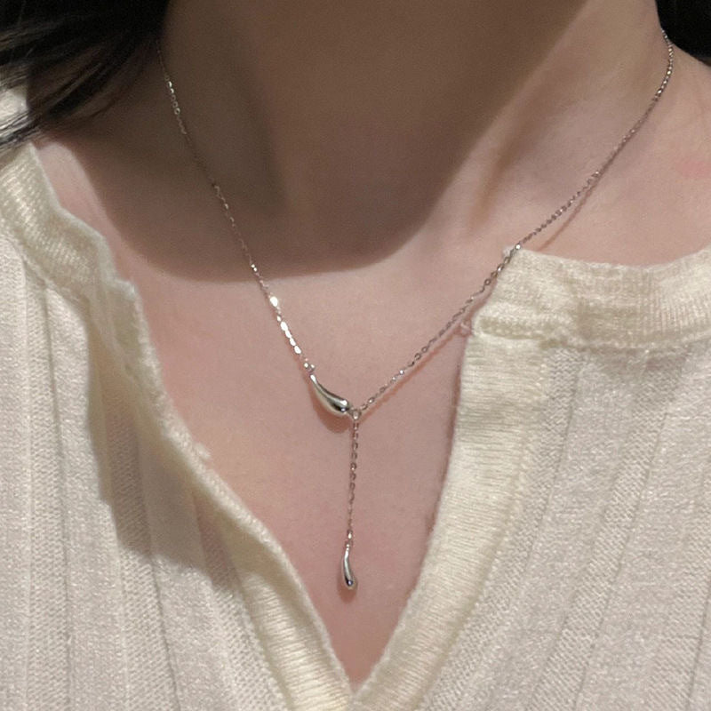 Damen Y-förmige Kette mit exquisiten Wasserfall-Anhängern Shop Nory