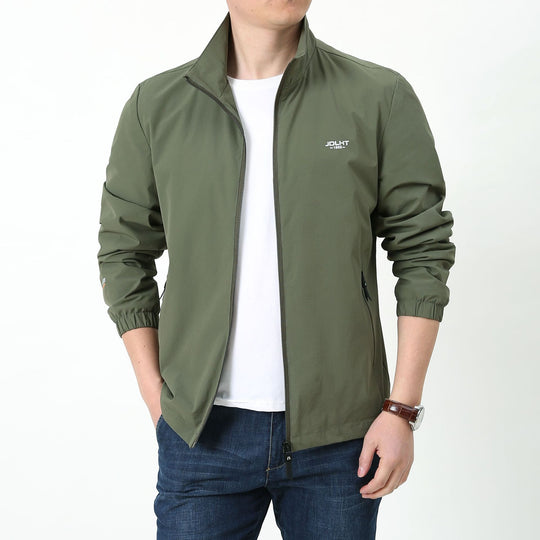 Herren Leichte winddichte Reißverschluss‑Blousonjacke mit Stehkragen und elastischen Bündchen Shop Nory