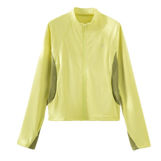 Damen Atmungsaktive Sportjacke mit Stehkragen, Raglanärmeln und Stretch-Einsätzen Shop Nory