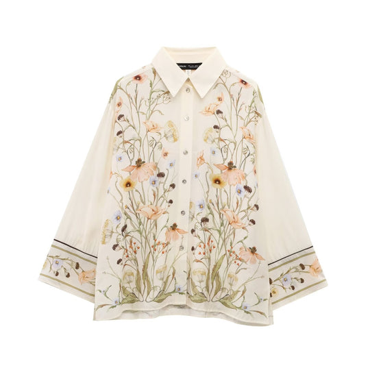 Damen Palazzo-Hose mit floralen Mustern