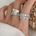Damen Ring Set mit modernem Strukturdesign Shop Nory