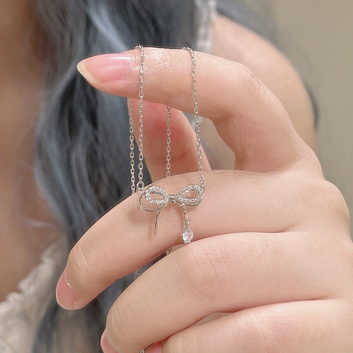 Damen Halskette mit herzförmigem Anhänger Shop Nory