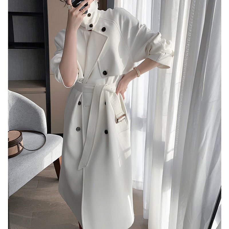 Damen Trenchcoat mit doppelter Knopfleiste und Taillengürtel Shop Nory