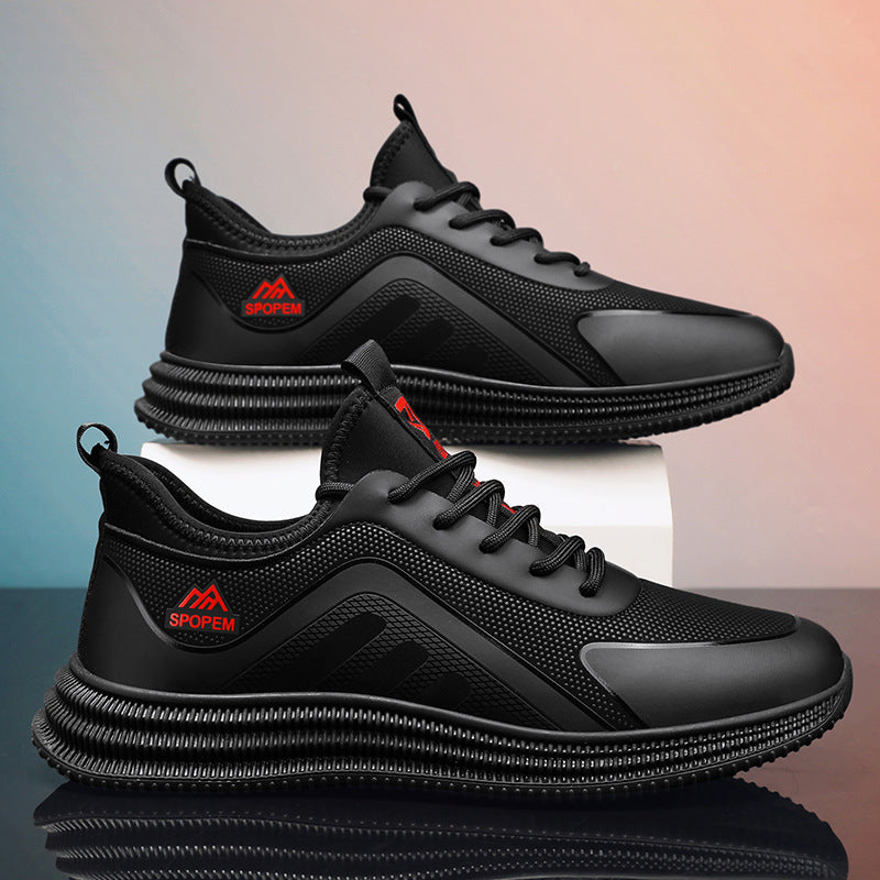 Herren Minimalistischer Urban-Lauftrainer mit gerippter Plateausohle und nahtlosem Mesh-Upper Shop Nory