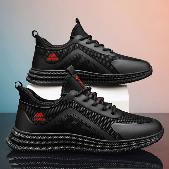 Herren Minimalistischer Urban-Lauftrainer mit gerippter Plateausohle und nahtlosem Mesh-Upper Shop Nory