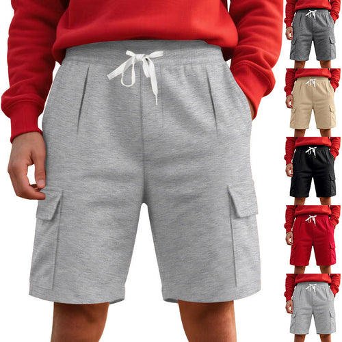 Herren nan elastische Cargo-Bermuda mit Kordelzug und Mehrfachtaschen