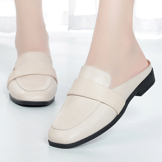 Damen Komfortable Slipper aus hochwertigem Leder mit schickem Riemen Shopnory