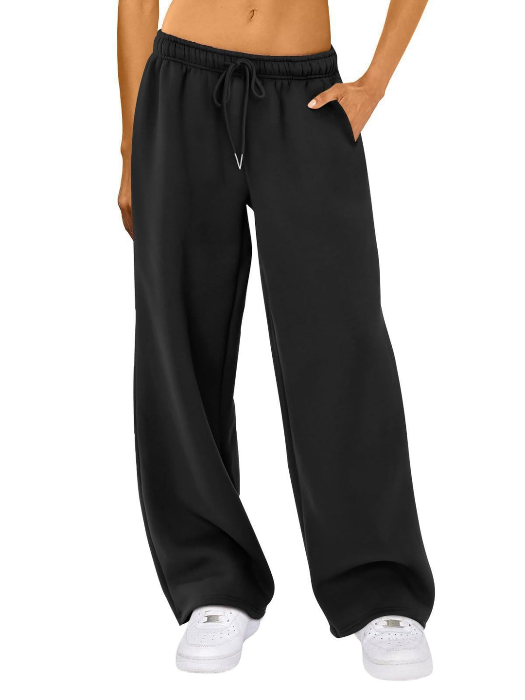 Damen nan weite Loungehose mit hohem Komfortbund, elastischem Tunnelzug und seitlichen Eingrifftaschen Shop Nory
