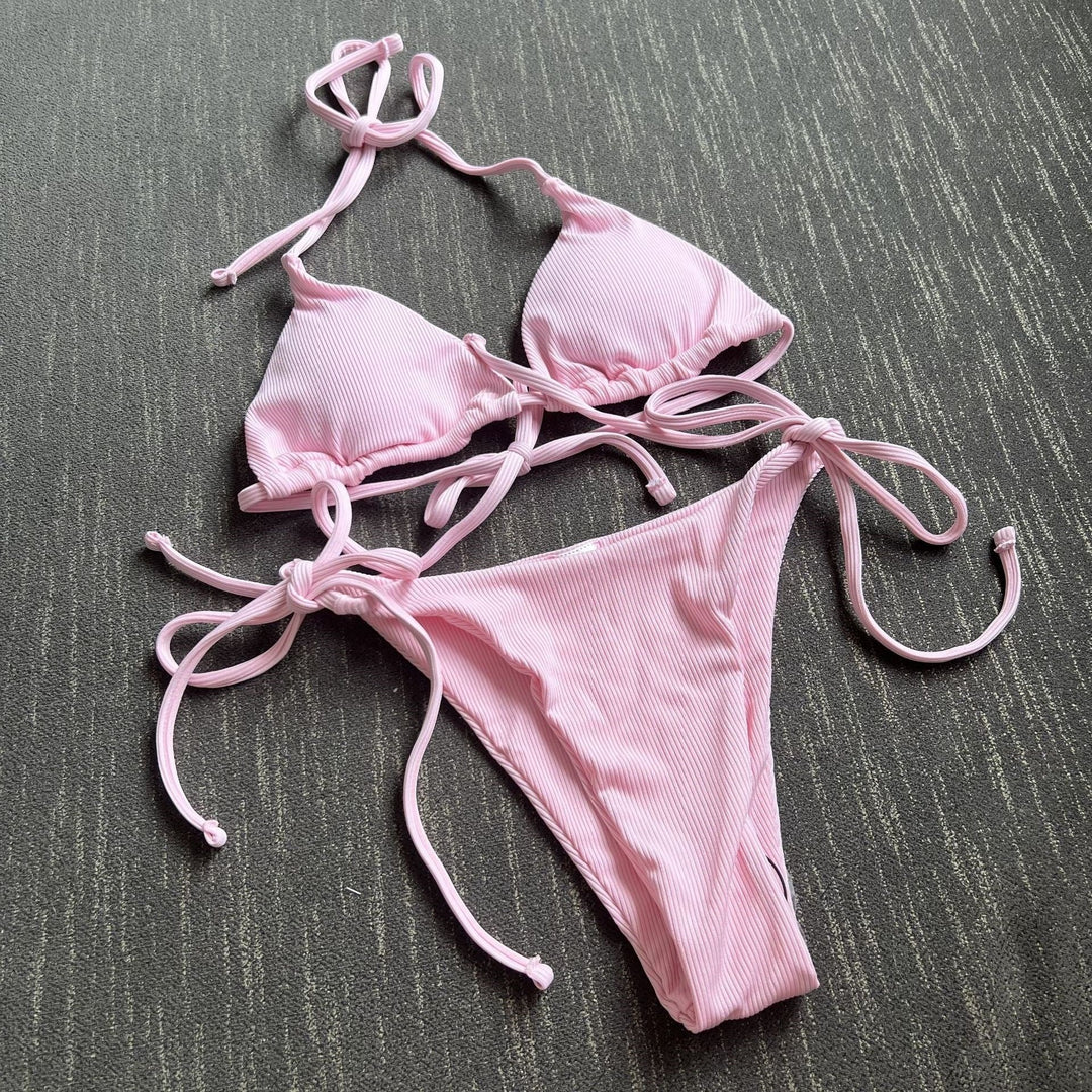 Damen Triangel-Bikini mit raffinierter Rüschung