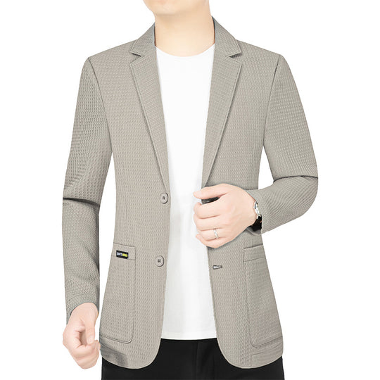Herren Modernes Stretch Business-Sakko mit schmalem Schnitt und aufgesetzten Taschen Shop Nory