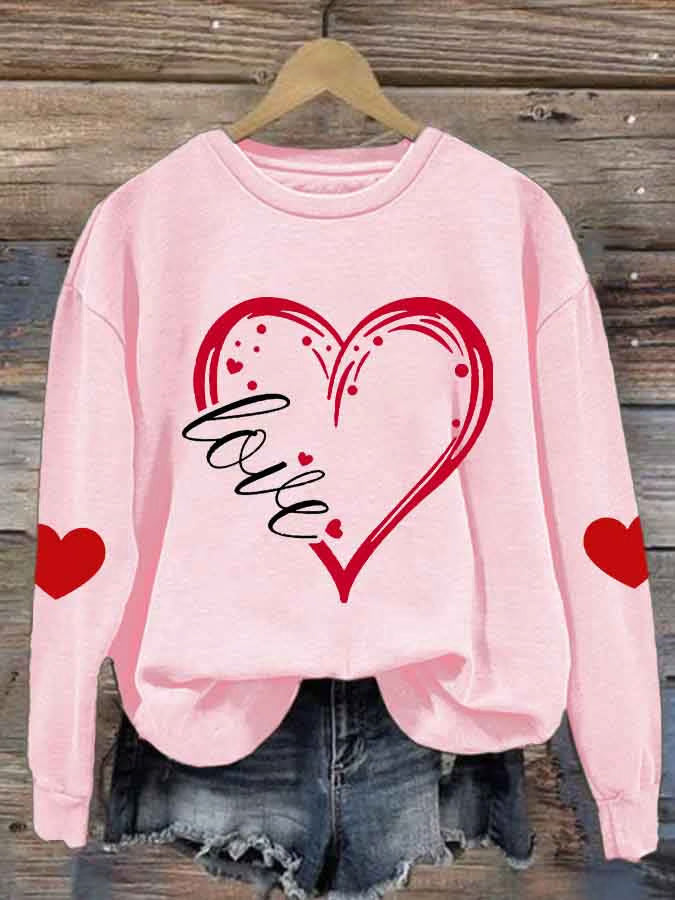 Damen Gemütlicher Pullover mit Herzmotiv Shop Nory