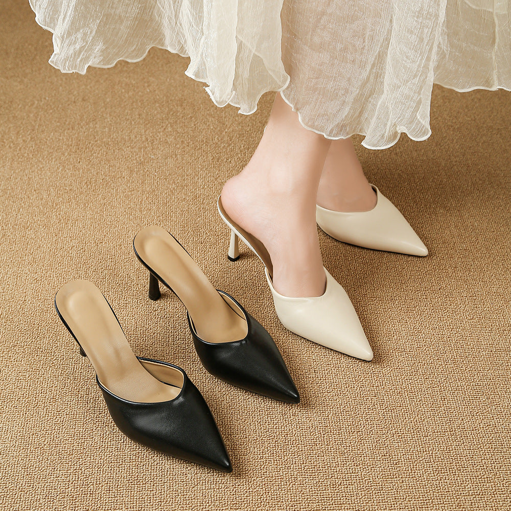 Damen Elegante Slingback-Pumps mit spitzem Zehenbereich und hohem Absatz
