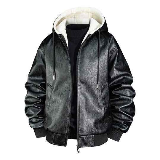 Herren Coole Kunstlederjacke mit kuscheliger Innenausstattung Shop Nory