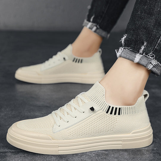 Herren Low-Top Strick-City-Sneaker mit elastischem Schaft, seitlichem Reißverschluss und stoßdämpfender Gummisohle Shop Nory