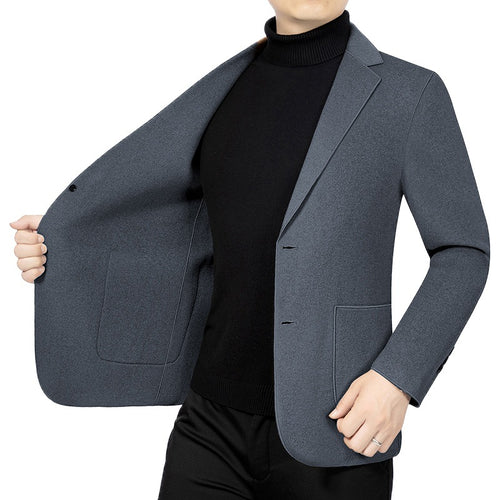 Herren Elegantes Slim-Fit Sakko aus Wolloptik mit aufgesetzten Außentaschen Shop Nory