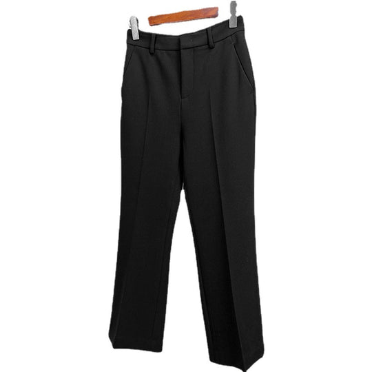 Damen Elegante gerade geschnittene Anzughose mit Bügelfalte und Eingrifftaschen Shop Nory