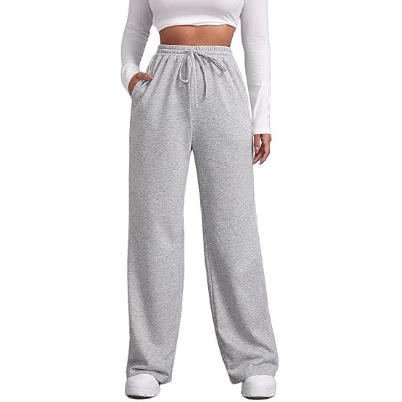 Damen nan fließende Relax-Palazzohose mit hohem Komfortbund, Kordelzug und seitlichen Einschubtaschen Shop Nory
