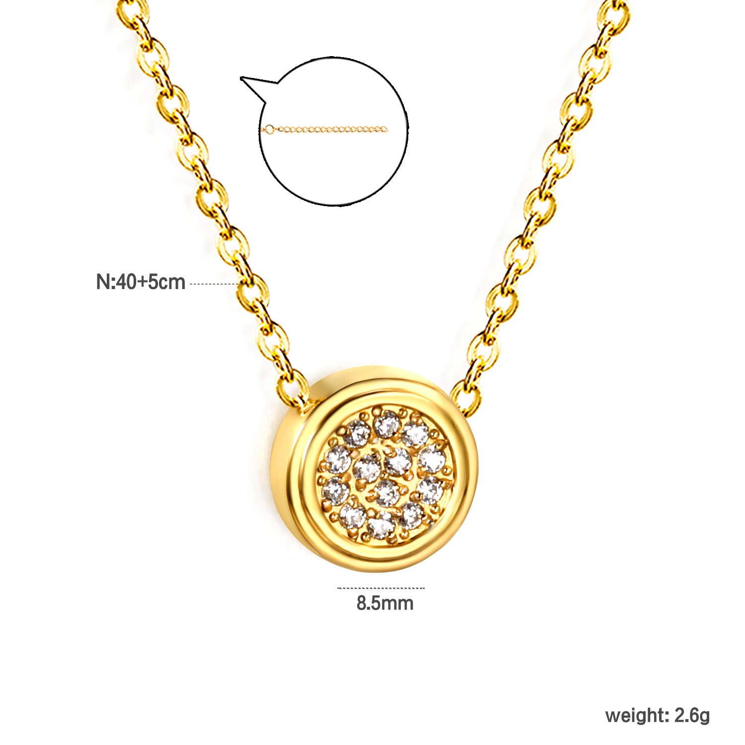 Damen Halskette mit herzförmigem Anhänger und funkelnden Zirkonia Shop Nory