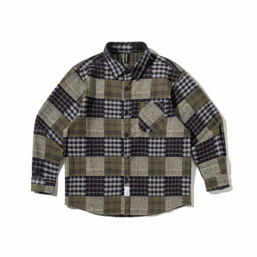 Unisex Kariertes Overshirt im Boxy‑Cut aus gebürstetem Flanell mit aufgesetzter Brusttasche Shop Nory