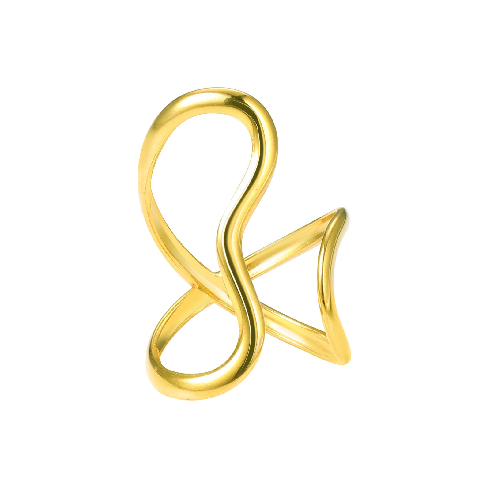 Damen Eleganter Ring mit modernem, geschwungenem Design Shop Nory
