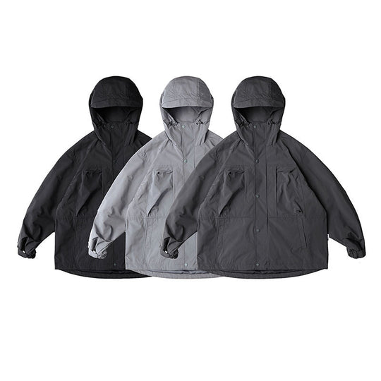Unisex Wasserabweisende Oversize-Parka-Jacke mit Kapuze und Multifunktions-Taschen Shop Nory