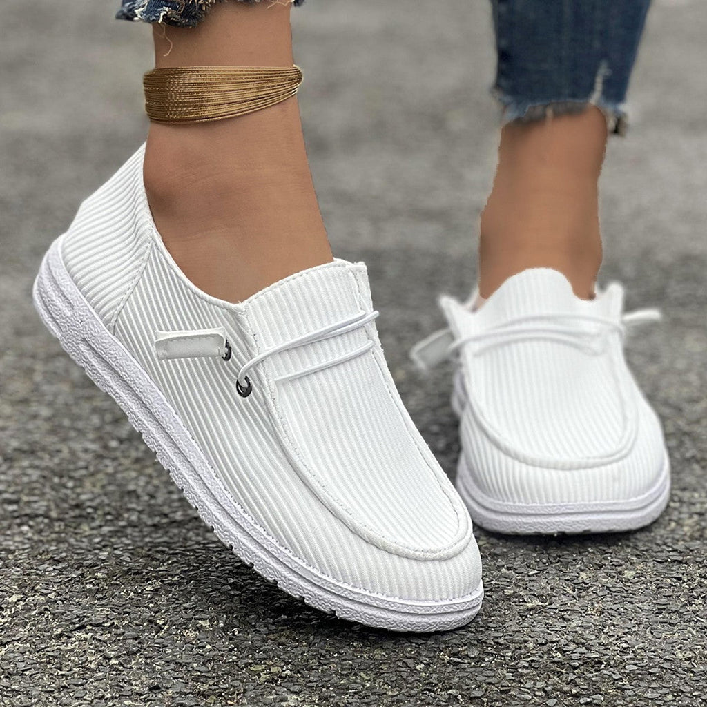 Damen Slip-On Sneakers mit elastischem Obermaterial und rutschfester Sohle