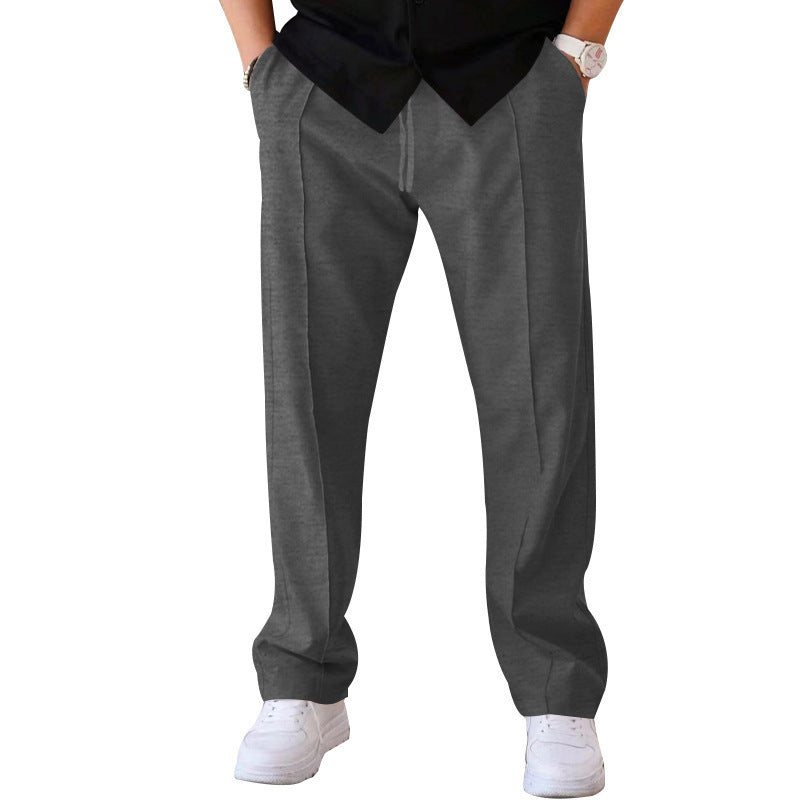 Herren nan legere Freizeithose mit vorderer Bügelfalte, elastischem Bund und Kordelzug Shop Nory