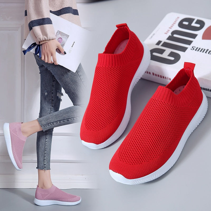 Damen Leichte und atmungsaktive Slip-On Sneakers Shopnory