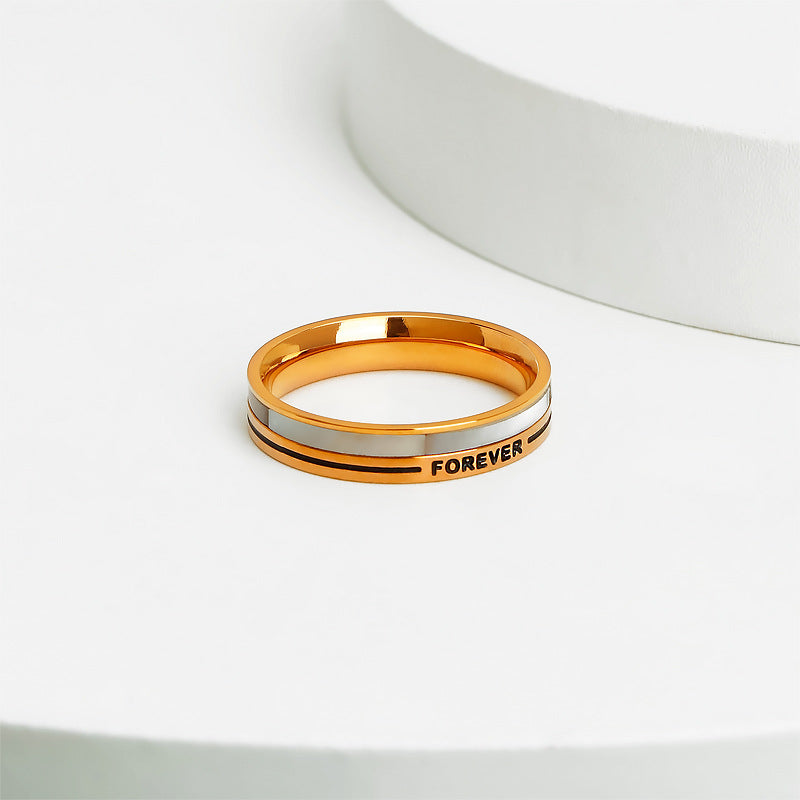 Damen minimalistischer Ring mit eingravierter Botschaft Shop Nory