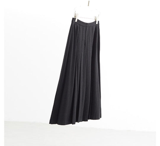 Damen Langer Plisseerock mit hohem Bund Shop Nory
