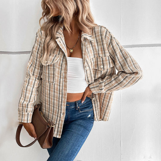 Damen Karo-Hemdjacke Shop Nory