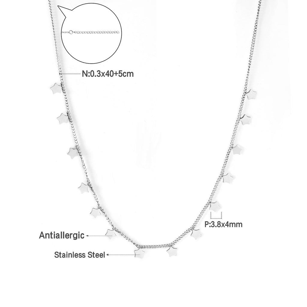 Damen elegante Goldplattierte Halskette mit geometrischen Anhängern Shop Nory