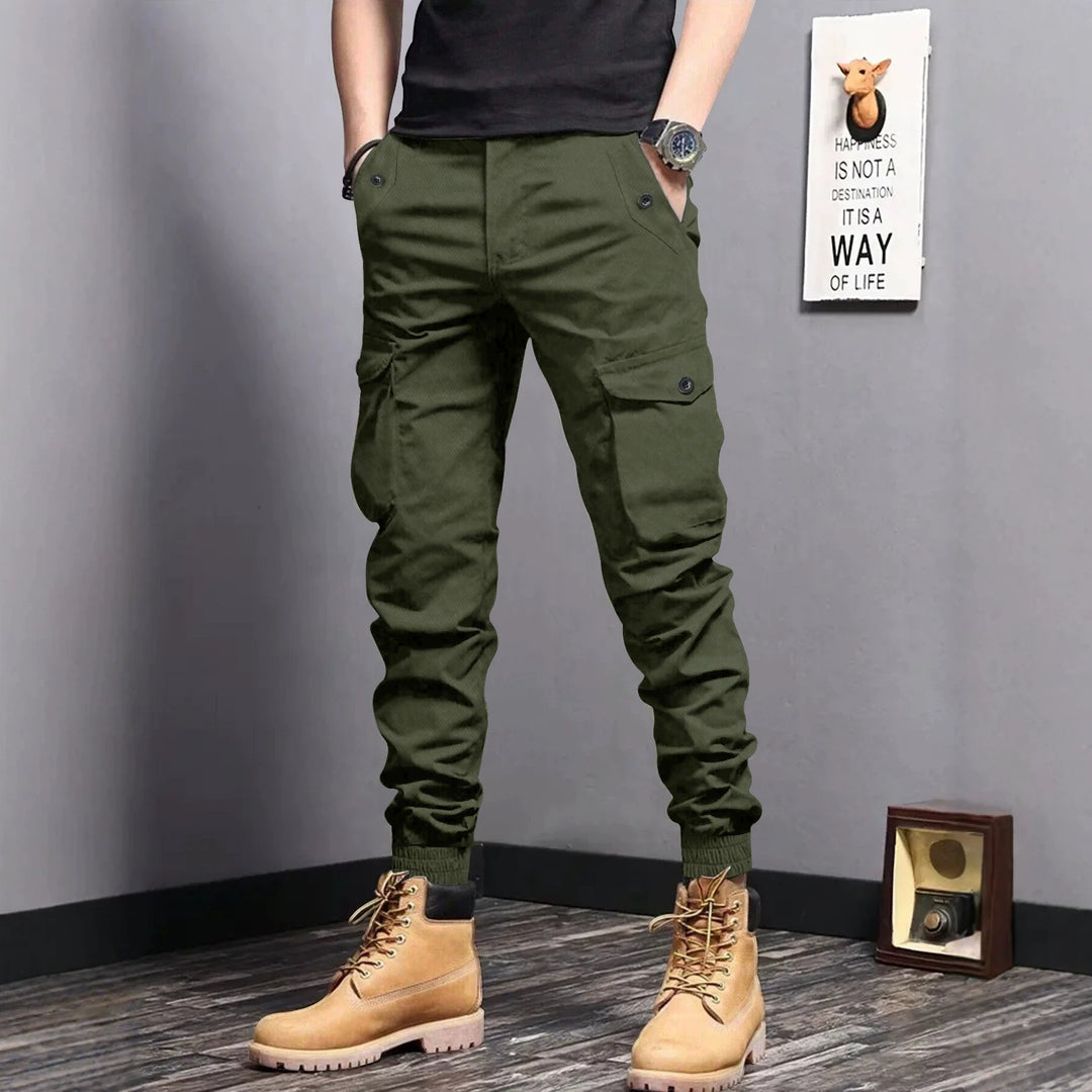 Herren Cargo-Joggerhose mit elastischem Bund, Tunnelzug und Multifunktionstaschen Shop Nory