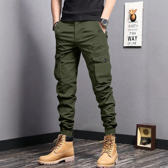 Herren Cargo-Joggerhose mit elastischem Bund, Tunnelzug und Multifunktionstaschen Shop Nory