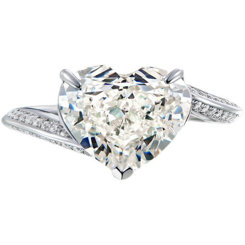 Damen herzförmiger Ring mit funkelndem Zirkonia Shop Nory