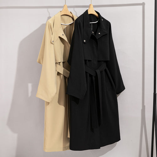 Damen Trenchcoat mit Bindegürtel und abnehmbarem Cape-Detail Shop Nory