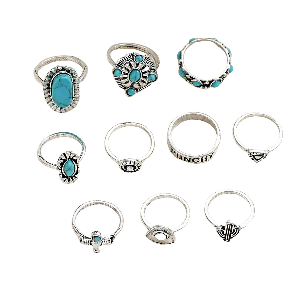 Damen Ring-Set mit verschiedenen Designs und Edelsteinen Shop Nory