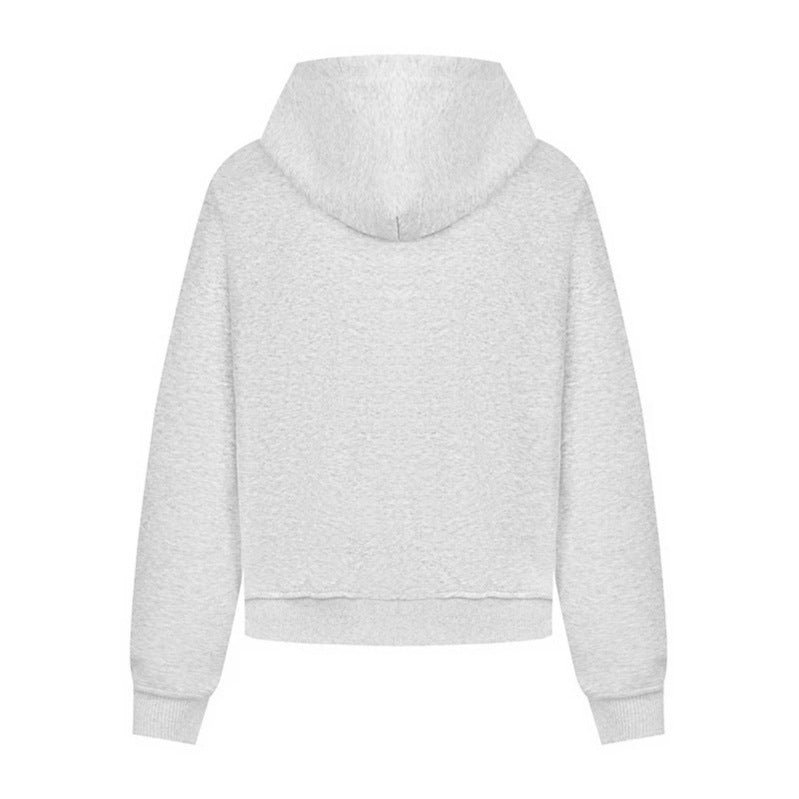Damen Kapuzen‑Sweatjacke mit übergroßen Knöpfen, gestreiftem Innenfutter und Rippbündchen Shop Nory