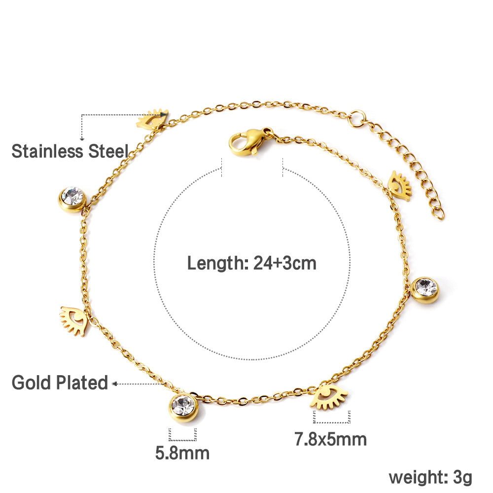 Damen Armband mit funkelnden Zirkonia und handgefertigten Anhängern Shop Nory