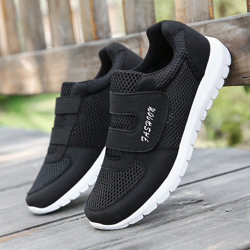 Damen Atmungsaktive und flexible Sneakers mit praktischem Klettverschluss