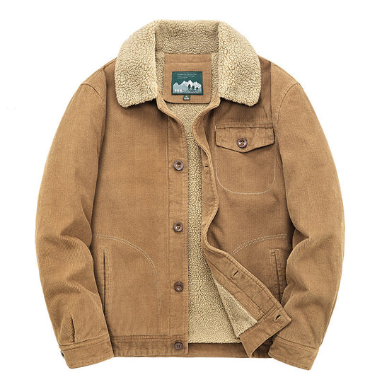 Herren Lässige Cordjacke mit Teddyfutter Shop Nory 1787797411