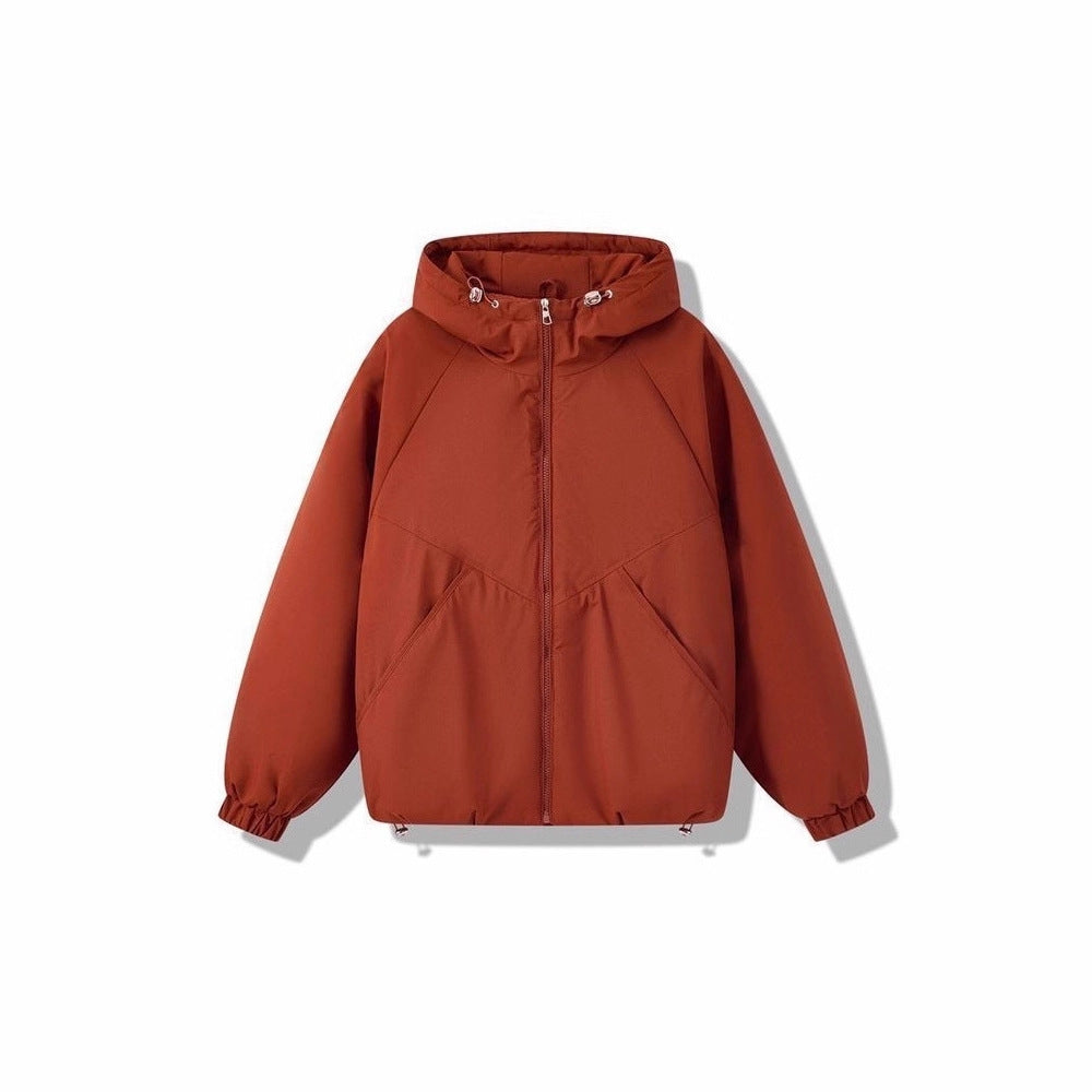 Damen Leicht wattierte Kapuzenjacke mit Raglanärmeln, elastischen Bündchen und verstellbarem Saum Shop Nory