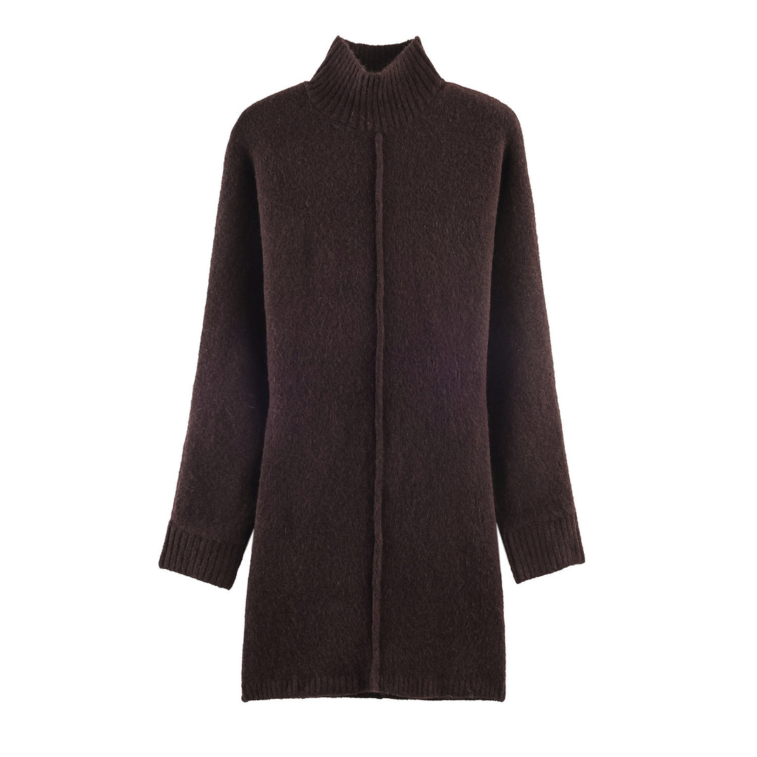 Damen Oversized Strickkleid mit Rollkragen und Ballonärmeln Shop Nory